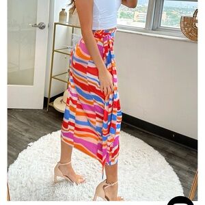 Dress Forum Multicolor Wrap Skirt